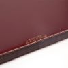 Hermès, desk writing pad, in red box calfskin leather, white saddle stitching, signed, from the 1950's - Detail D4 thumbnail