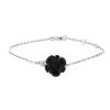 Chanel Camelia small model bracelet in white gold,  onyx and diamonds - 00pp thumbnail