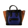 Celine Luggage handbag in blue, black and brown leather - 360 thumbnail