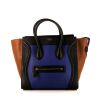 Sac à main Celine Luggage en cuir bleu noir et marron - 360 thumbnail