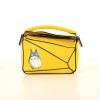 Loewe Puzzle  mini shoulder bag in yellow leather - 360 thumbnail