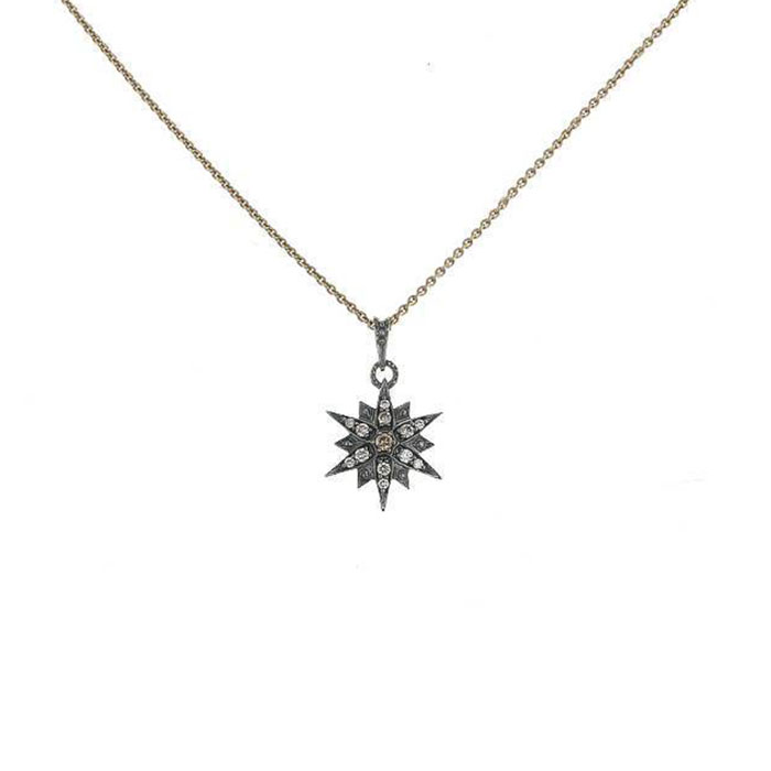 Pendentif étoile Noire - Bijou Fantaisie Avec Chaîne 70 Cm - Au Marché Du Luxe
