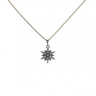 Collier H. Stern Stars en or jaune,  diamants, diamants brun et argent