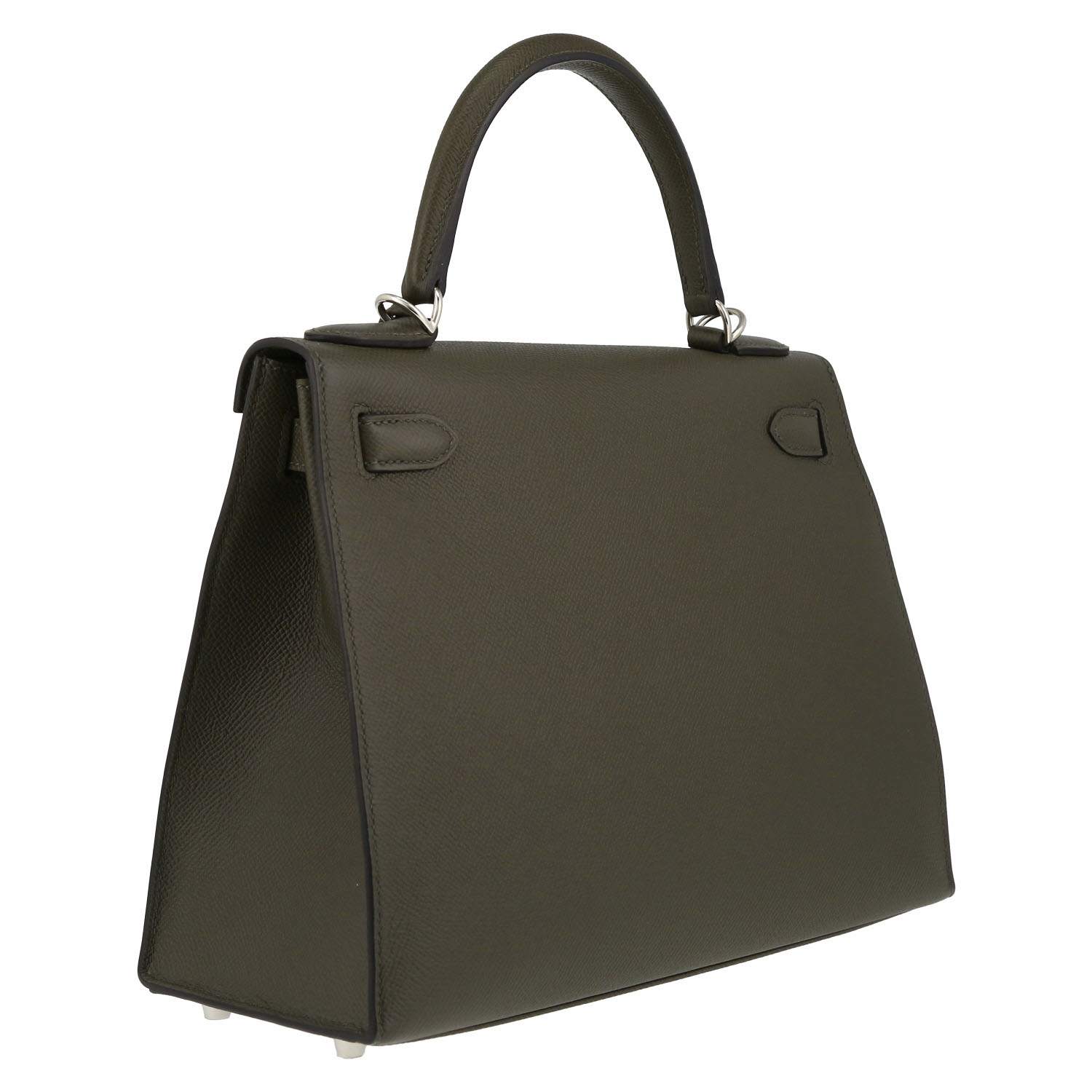 Sac à main Hermès  Kelly 28 cm en cuir epsom Vert de Gris - Detail D6