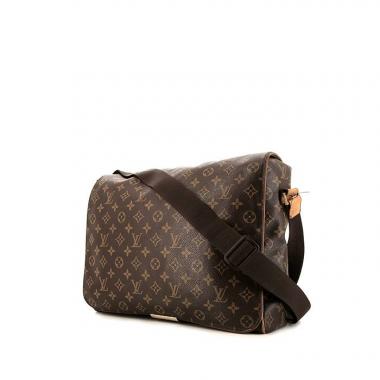 Borsa a tracolla Louis Vuitton Messenger in tela monogram marrone e pelle naturale