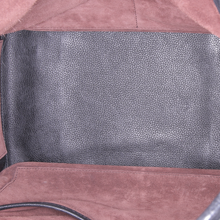 Balenciaga Tool shopping bag in black grained leather - Detail D3