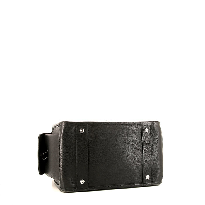Balenciaga Tool shopping bag in black grained leather - Detail D5