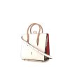 Christian Louboutin Paloma handbag in white grained leather and patent leather - 00pp thumbnail