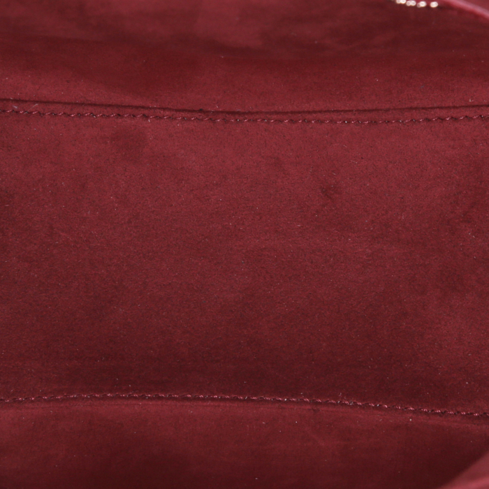 Borsa Christian Louboutin Paloma in pelle martellata bianca e pelle verniciata - Detail D3