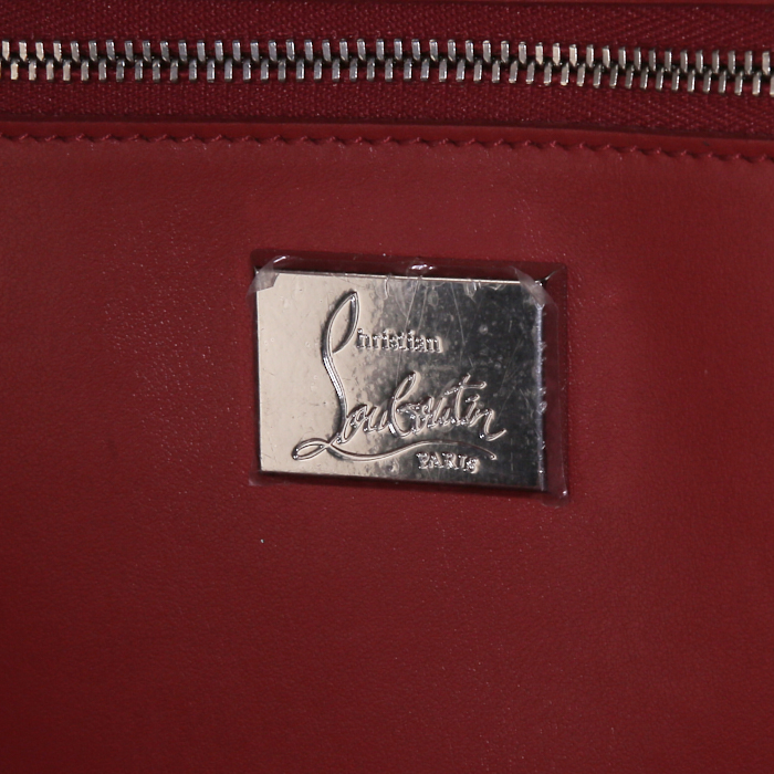Christian Louboutin Paloma handbag in navy blue grained leather - Detail D4