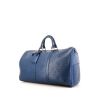 Borsa da viaggio Louis Vuitton Keepall 45 in pelle Epi blu - 00pp thumbnail