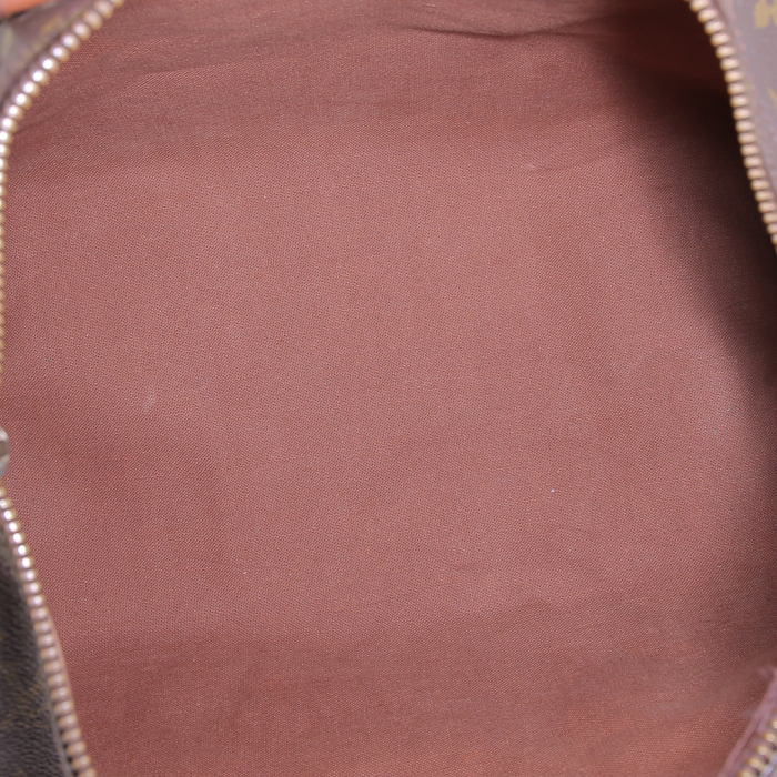 Louis Vuitton Speedy 30 handbag in brown monogram canvas and natural leather - Detail D2