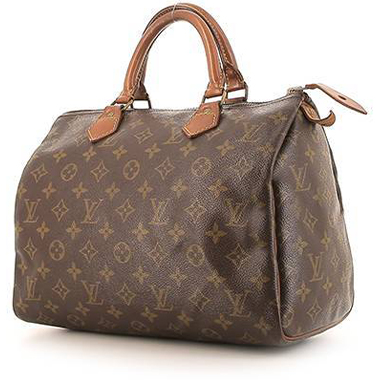 LOUIS VUITTON LV Perfo Speedy 30 Used Handbag Monogram Leather M95182  #BY837 S