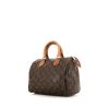 Bolso de mano Louis Vuitton Speedy 25 cm en lona Monogram marrón y cuero natural - 00pp thumbnail