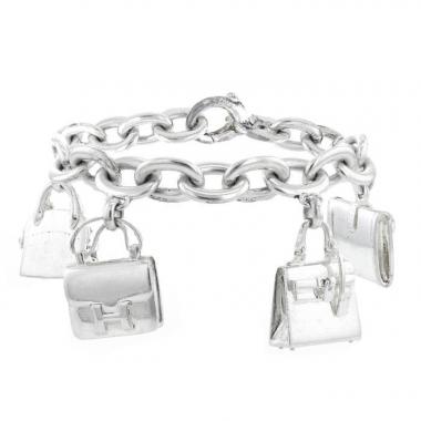 Hermès La Ronde des Sacs bracelet in silver