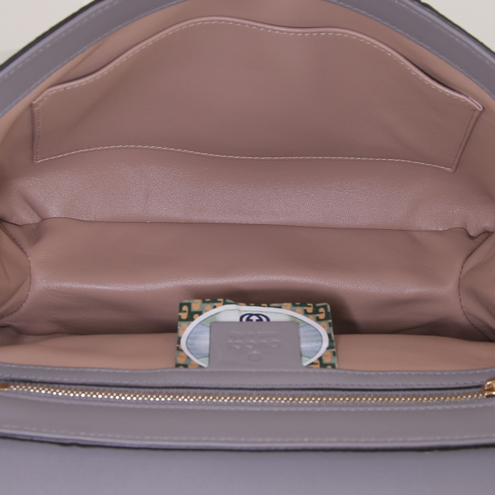Gucci Zumi shoulder bag in grey python - Detail D3