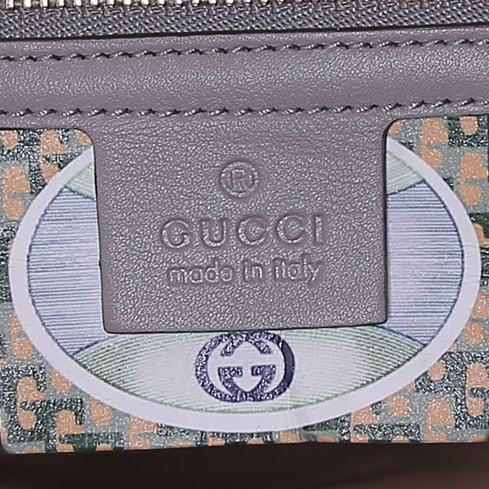 Borsa a tracolla Gucci Zumi in pitone grigio - Detail D4