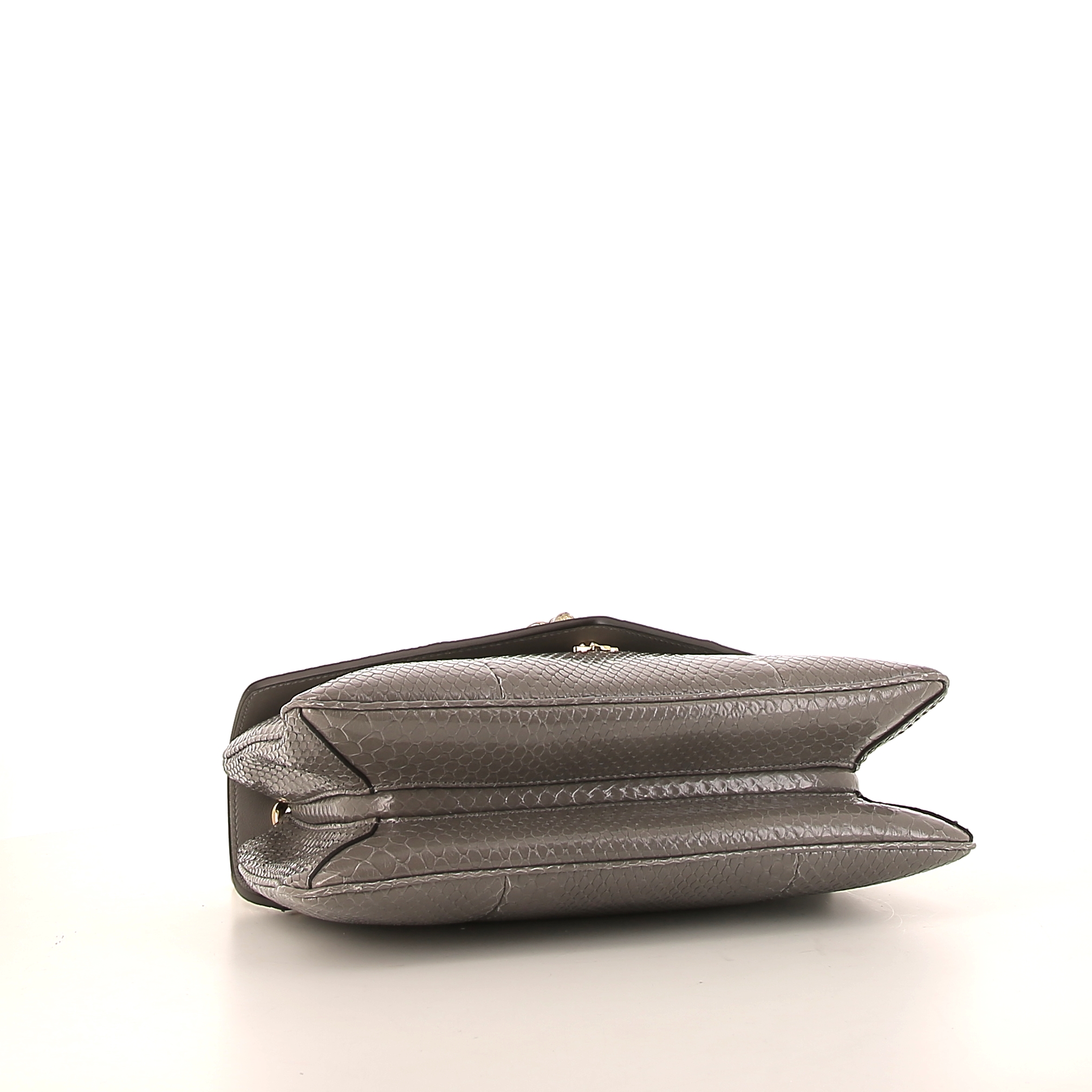Sac bandoulière Gucci Zumi en python gris - Detail D5