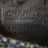 Chanel Editions Limitées bag worn on the shoulder or carried in the hand in blue, yellow and black tricolor jersey - Detail D4 thumbnail