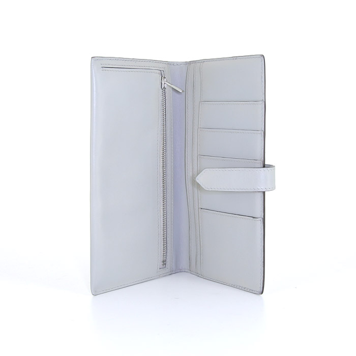 Billetera Hermès Béarn en cuero box gris - Detail D2