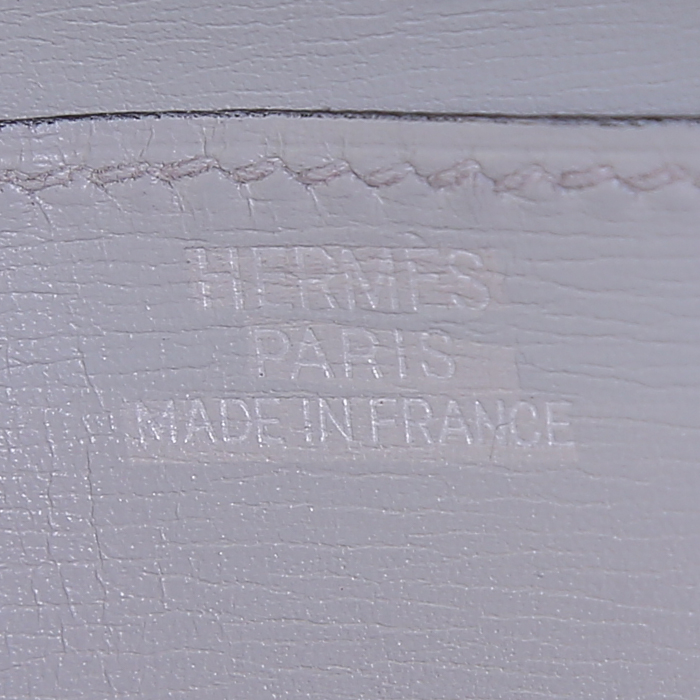 Portafogli Hermès Béarn in pelle box grigia - Detail D3