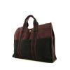 Hermes Toto Bag - Shop Bag shopping bag in burgundy and black canvas - 00pp thumbnail