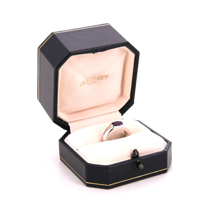 Chaumet Anneau ring in white gold and amethyst - Detail D2