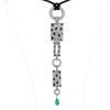 Cartier Pelage necklace in white gold, diamonds, onyx and in emerald - 360 thumbnail