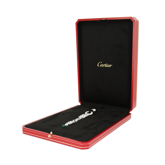 Cartier Pelage necklace in white gold, diamonds, onyx and in emerald - Detail D3