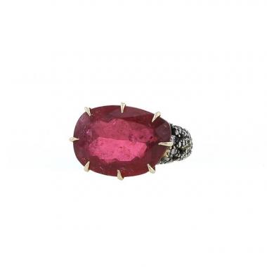 H. Stern Top Nature ring in yellow gold,  tourmaline and diamonds