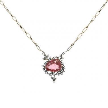 Collier H. Stern Top Nature en or noble, or noirci, tourmaline et en diamants