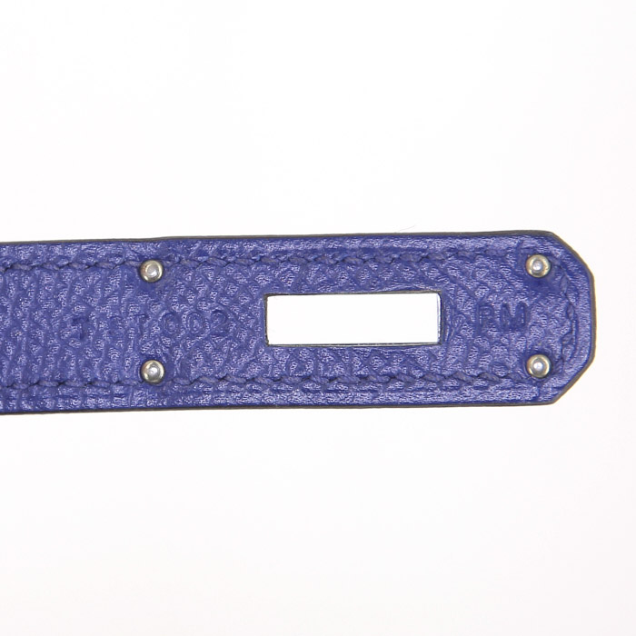 Borsa Hermes Kelly 32 cm in pelle Epsom blu elettrico - Detail D5