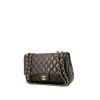 Chanel Timeless Jumbo shoulder bag in black quilted grained leather - 00pp thumbnail