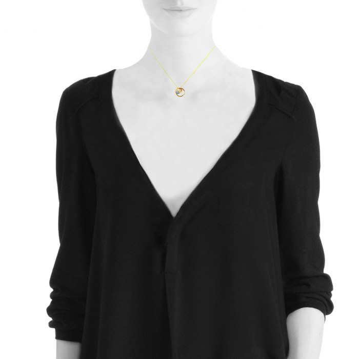 Tasaki necklace in yellow gold and pearl - Detail D1
