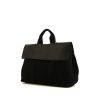 Bolso de mano Hermès Valparaiso modelo mediano en cuero negro y lona negra - 00pp thumbnail