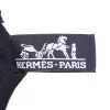 Bolso de mano Hermès Valparaiso modelo mediano en cuero negro y lona negra - Detail D3 thumbnail
