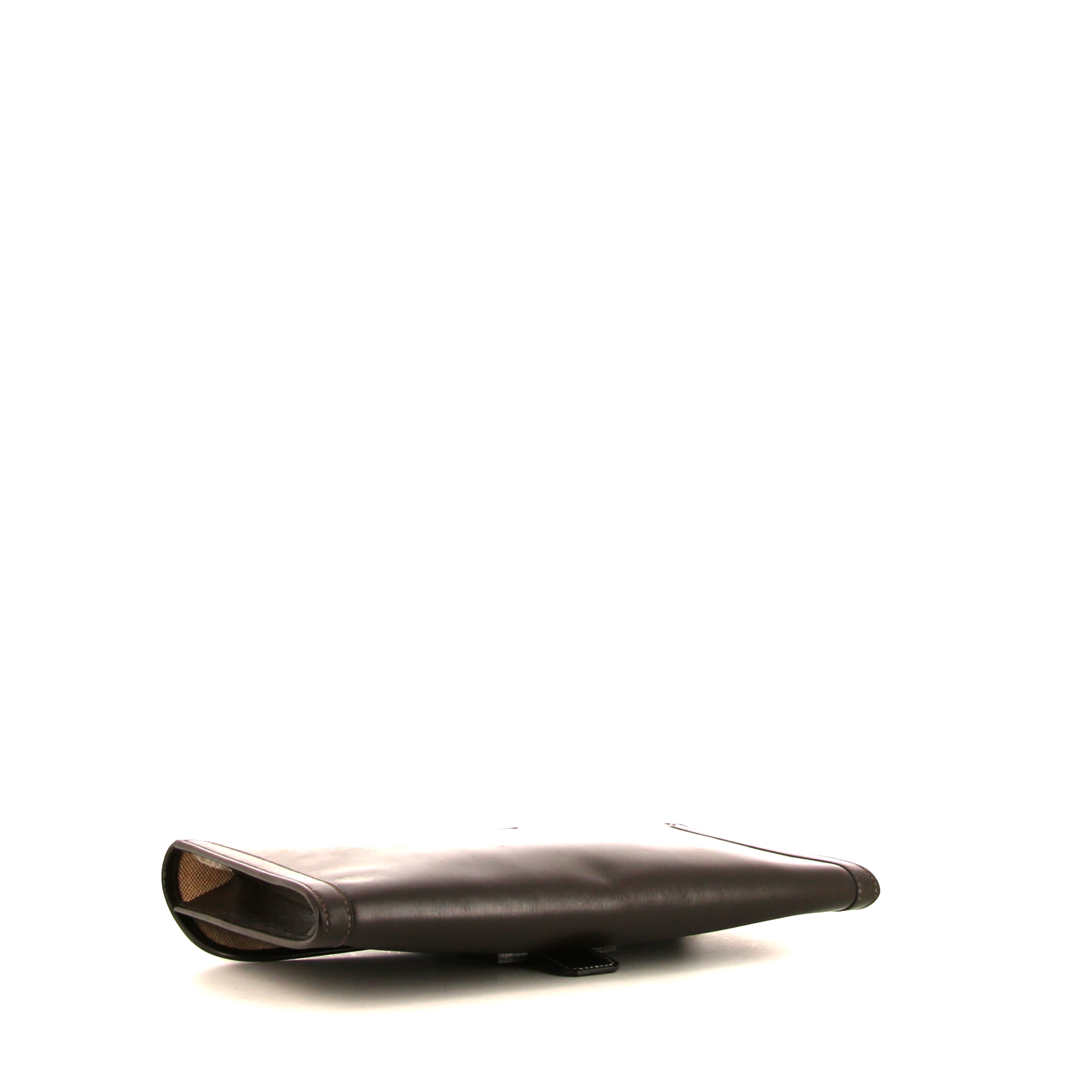 Pochette Hermes Jige en cuir box marron - Detail D4