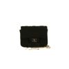 Pochette-ceinture Chanel Timeless Extra Mini en toile matelassée noire - 360 thumbnail