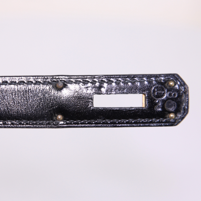 Hermes Kelly 28 cm handbag in black box leather - Detail D5
