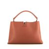 Louis Vuitton Capucines handbag in pink grained leather - 360 thumbnail