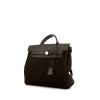 Mochila Hermès Herbag - Backpack modelo pequeño en lona y cuero negra - 00pp thumbnail