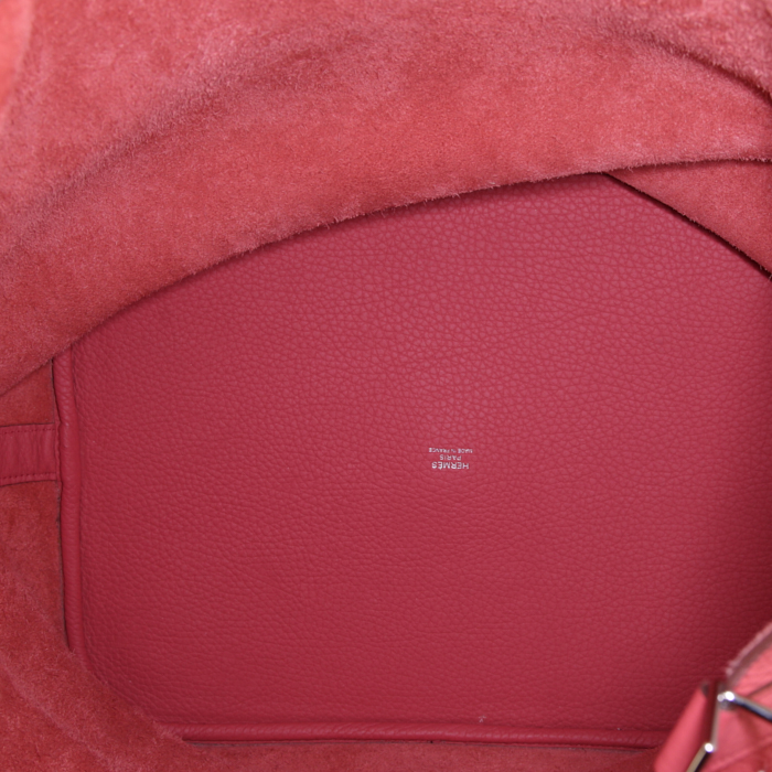 Bolso de mano Hermes Picotin modelo grande en cuero togo rosa Jaipur - Detail D2