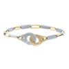 Dinh Van Menottes R12 bracelet in yellow gold and stainless steel - 00pp thumbnail