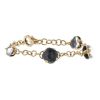 Pomellato Capri bracelet in pink gold,  onyx and rock crystal - 00pp thumbnail