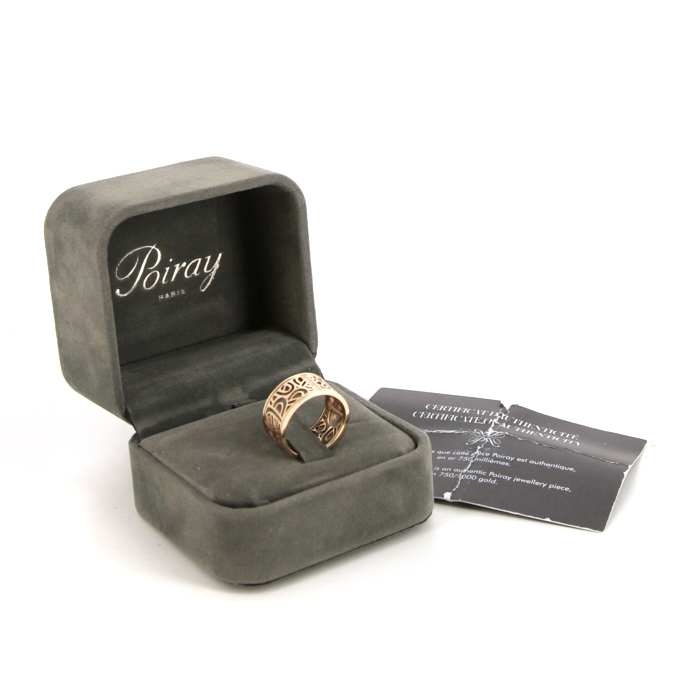 Anello Poiray Coeur Fil in oro rosa e diamanti - Detail D2