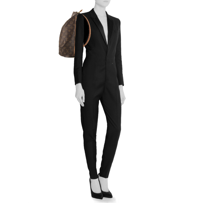 Louis Vuitton Louis Vuitton Editions Limitées backpack in brown monogram canvas and natural leather - Detail D2