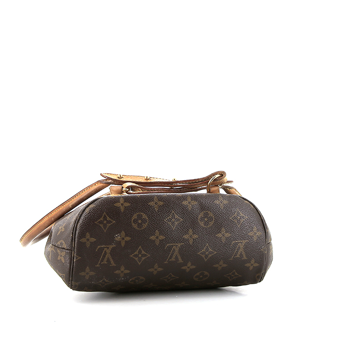 Louis Vuitton Louis Vuitton Editions Limitées backpack in brown monogram canvas and natural leather - Detail D5