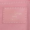 Bolso bandolera Louis Vuitton Petite Malle Souple en lona Monogram marrón y cuero rosa - Detail D4 thumbnail