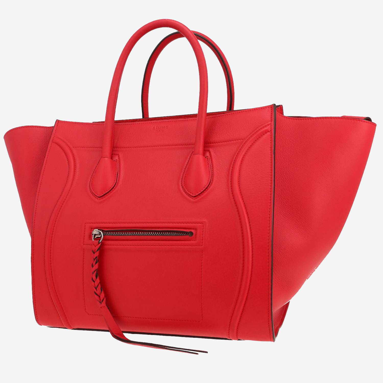 Sac cabas Celine  Phantom en cuir rouge