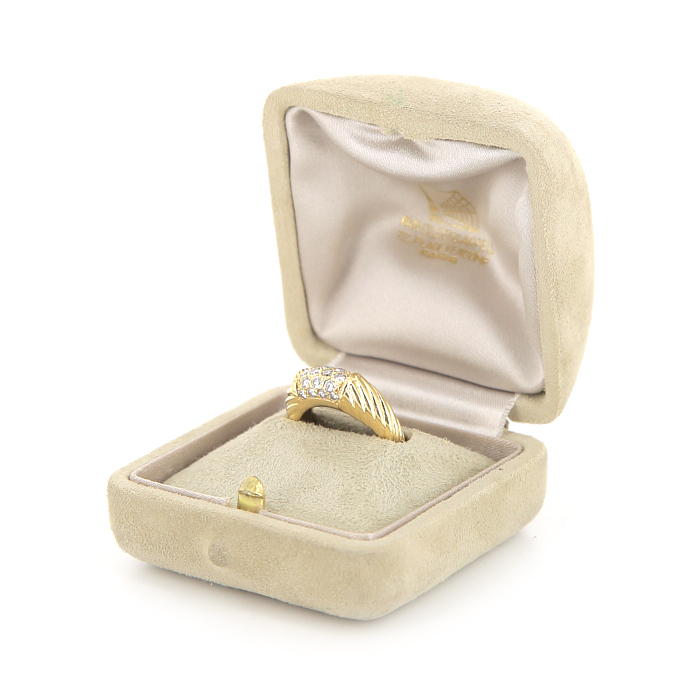 Sortija época años 60 Van Cleef & Arpels Philippine en oro amarillo y diamantes - Detail D2